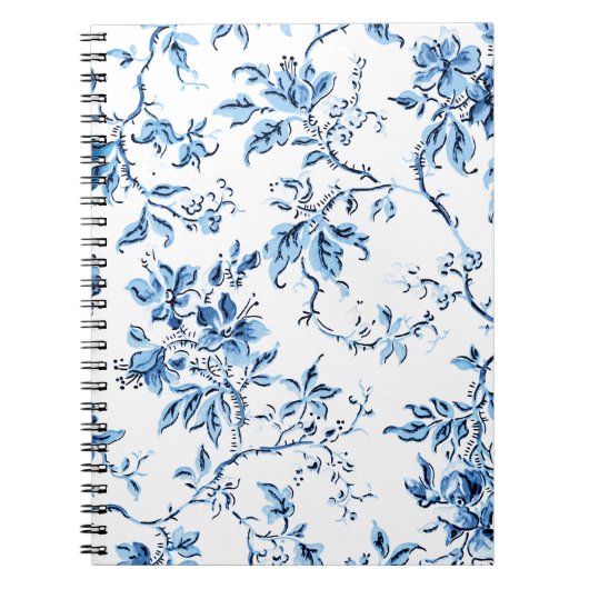 Delft Blue und White Floral Notizblock (Vorderseite)
