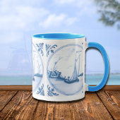 Delft Blue und White Sailboat Tasse