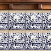Delft Blue Viktorianisch Hares Kunsthandwerksbeweg Fliese