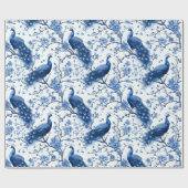 Delft Blue Vintag Blue Chinoiserie Park/Garten Geschenkpapier (Flach)