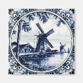 Delft Blue Vintage Magnet (Vorne)