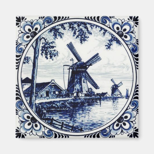 Delft Blue Vintage Magnet (Vorne)
