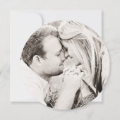 Delft Blue Watercolor-Blume Save the Date (Rückseite)