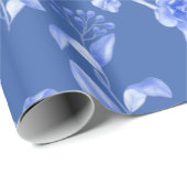 Delft Blue White Botanic Chinoiserie Geschenkpapier (Rolleneckpunkt)