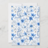 Delft Blue White Chinoiserie Blumenmuster Gerettet Save The Date (Rückseite)