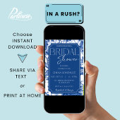 Delft Blue White Chinoiserie Brautparty Einladung