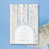 Delft Blue White Chinoiserie Porcelino Bird Save The Date