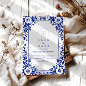 Delft Blue White Chinoiserie Wedding Save The Date