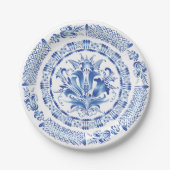 Delft Blue White Dutch Inspiriert Pappteller (Vorderseite)