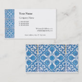 Delft Blue White Imitats - Maßgeschneiderte Visite Visitenkarte (Vorne/Hinten)