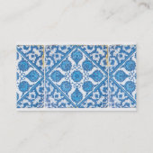 Delft Blue White Imitats - Maßgeschneiderte Visite Visitenkarte (Rückseite)