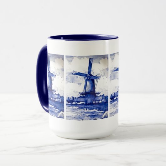 Delft Blue Windmill Tasse (Vorderseite Links)