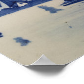 Delft Blue Windmill Vintag Poster (Ecke)
