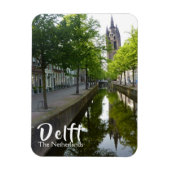 Delft Canal & Oude Kerk Magnet (Vertikal)
