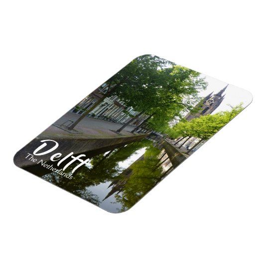 Delft Canal & Oude Kerk Magnet (Linke Seite)
