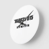 Delft-Code in schwarz Runde Wanduhr (Winkel)