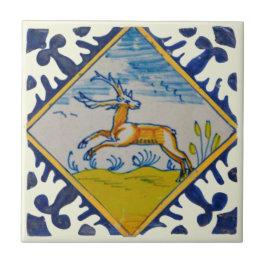 Delft Deer Deer Handgemalt Reproduction Fliese