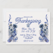 Delft Erntedank Fasan Einladung (Vorderseite)