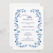 Delft etwas Blau, bevor ich Brautparty Einladung (Vorne/Hinten)