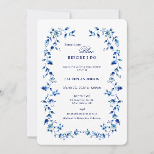 Delft etwas Blau, bevor ich Brautparty Einladung