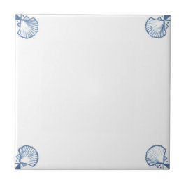 Delft-Feld-Fliese mit Muschel-Ecken Fliese