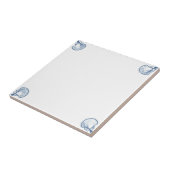 Delft-Feld-Fliese mit Muschel-Ecken Fliese (Seite)