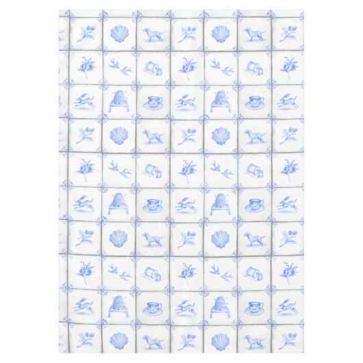 Delft-Fliesen-Tischdecke Tischdecke (Vorderseite)