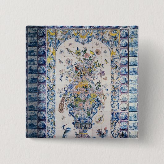 Delft-Fliesenplatte vom Badezimmer Button (Vorderseite)