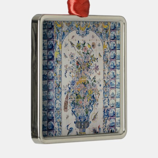 Delft-Fliesenplatte vom Badezimmer Ornament Aus Metall (Rechts)