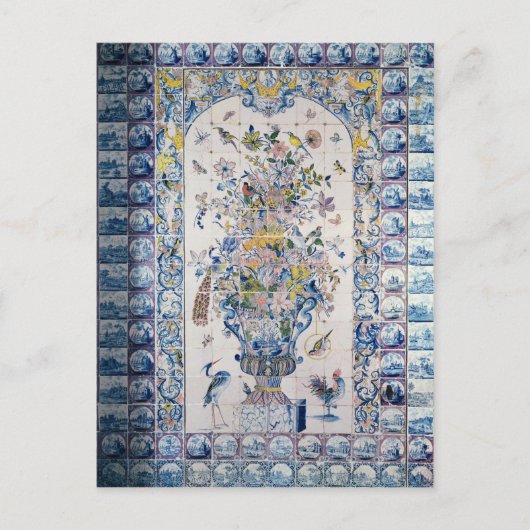 Delft-Fliesenplatte vom Badezimmer Postkarte (Vorderseite)