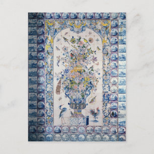 Delft-Fliesenplatte vom Badezimmer Postkarte