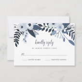 Delft Floral RSVP Card (Vorderseite)