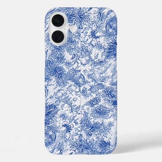 Delft Floral Tapestry - IPhone 16 Fall Case-Mate iPhone Hülle (Rückseite)