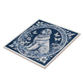 Delft-Garten Neufundländer Tiefblau Fliese (Seite)