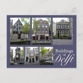 Delft Gebäude Collage Postkarte