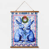 DELFT HOLIDAY BLUES WANDTEPPICH MIT HOLZRAHMEN (Vorderseite)