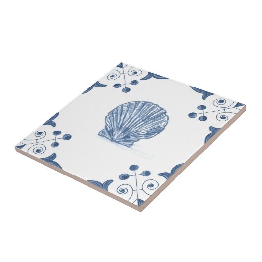 Delft-Kamm-Muschel-Fliese mit Rolle-Ecken Fliese (Seite)