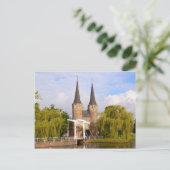 Delft, Kanäle und Gateway Postkarte (Stehend Vorderseite)