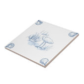 Delft-Kran-Fliese mit Muschel-Ecken Fliese (Seite)