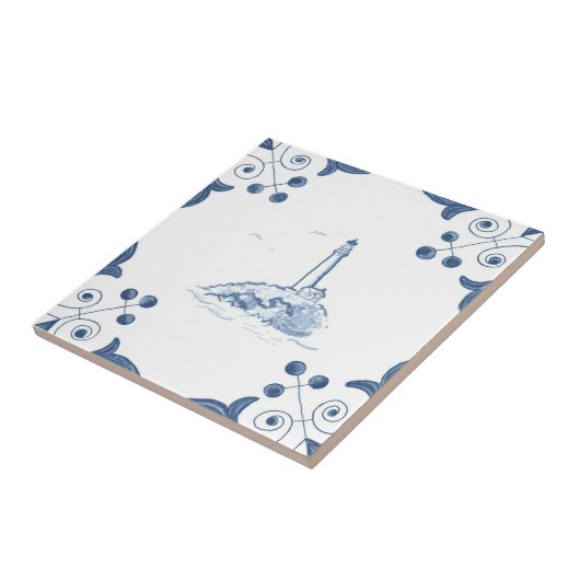 Delft-Leuchtturm-Fliese mit Rolle-Ecken Fliese (Seite)