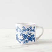Delft-LIke Blue Floral Print Espressotasse (Rechts)