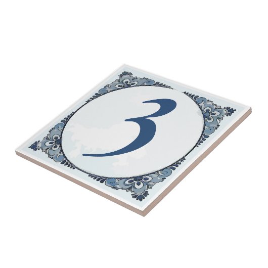 Delft Look #3 Tile, Hausnummern, Änderungsnummer Fliese (Seite)