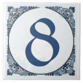 Delft Look #8 Tile, Hausnummern, Änderungsnummer Fliese (Vorderseite)