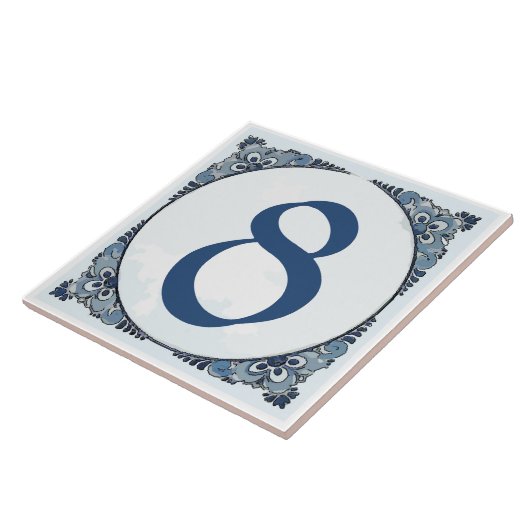 Delft Look #8 Tile, Hausnummern, Änderungsnummer Fliese (Seite)
