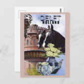 Delft Netherlands Holland Pottery Travel Postkarte (Vorne/Hinten)