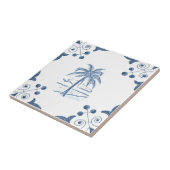 Delft-Palmen-Fliese mit Rolle-Ecken Fliese (Seite)