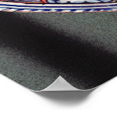 Delft-Platte mit Blick auf den Tower of London Poster (Ecke)