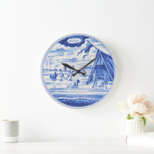 Delft Pottery 2 Große Wanduhr (Zuhause)