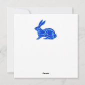 Delft Rabbits and Tulips Card Feiertagskarte (Rückseite)