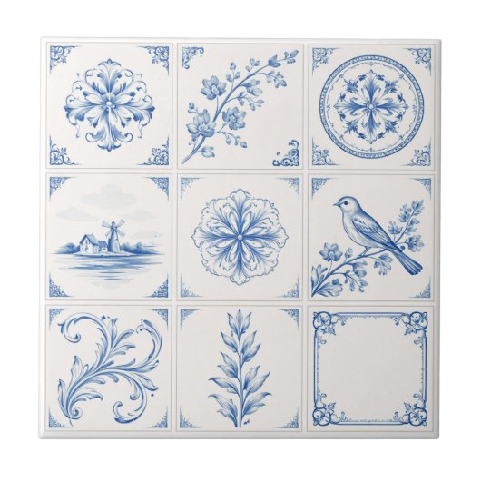 Delft Renaissance Blue & White – Classic & Modern Fliese (Vorderseite)